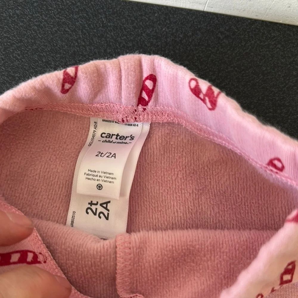 Carter's Pink Candy Cane Leggings